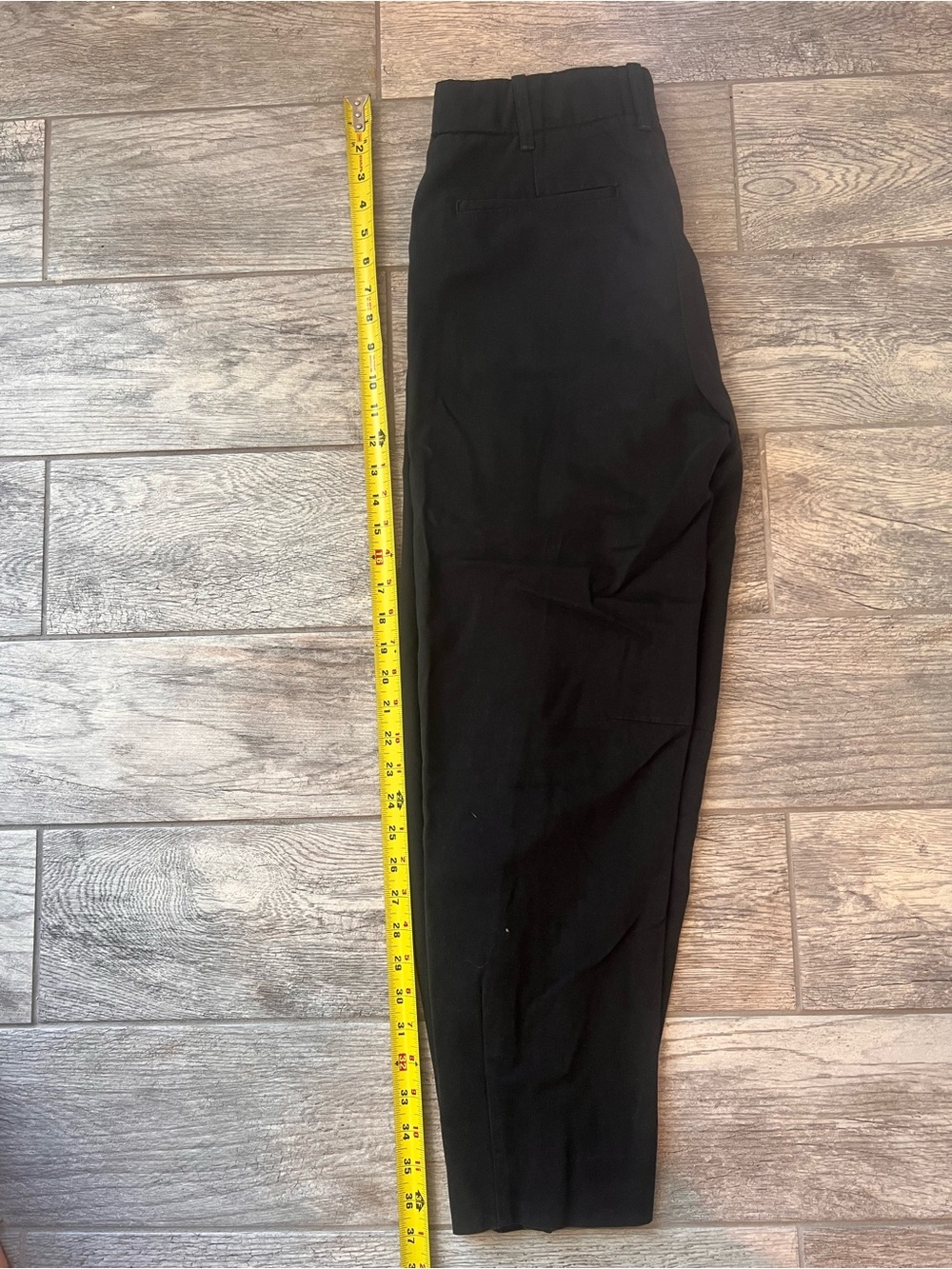 AYR Black High-Rise Straight-Leg Trousers - Picture 4 of 9